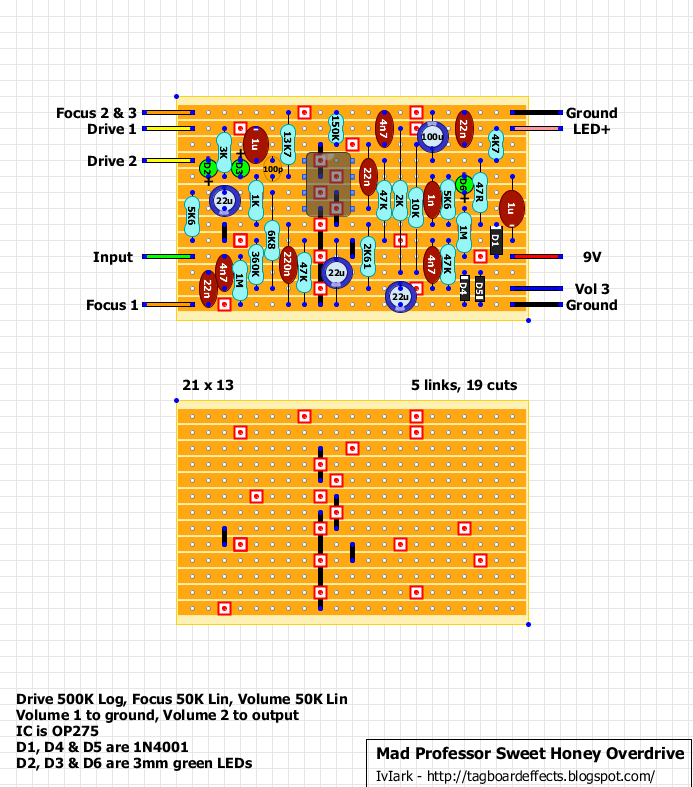 Guitar FX Layouts: Mad Professor Sweet Honey Overdrive